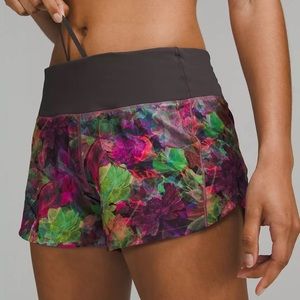 Lululemon speed up shorts 4 inch mid rise vivid floral